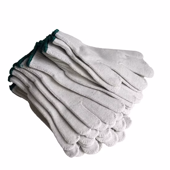 China Wholesale 7/10gauge Industrial/Working/Hand Guantes Safety Work Glove White Cotton Knitted Gloves