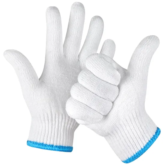 China Wholesale 10/7gauge Safety/Work Glove Industrial/Working Hand Guantes White Cotton Knitted Gloves