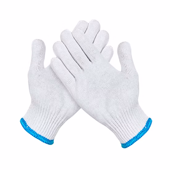China Wholesale 10/7gauge Safety/Work Glove Industrial/Working Hand Guantes White Cotton Knitted Gloves