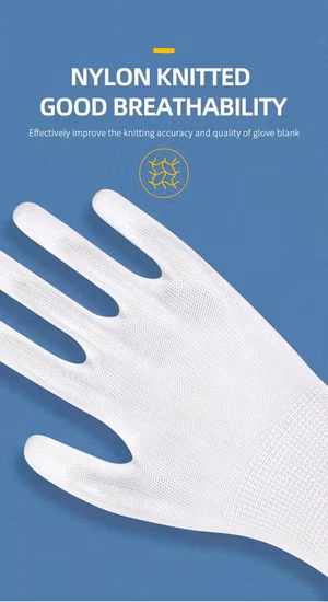 편안한 통기성 내구성 보호 산업 라텍스 폼 코팅 노동 안전 작업 장갑
